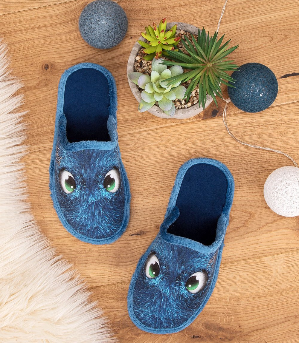 Kapcie dziecięce Natural Style NS-158 Niebieskie