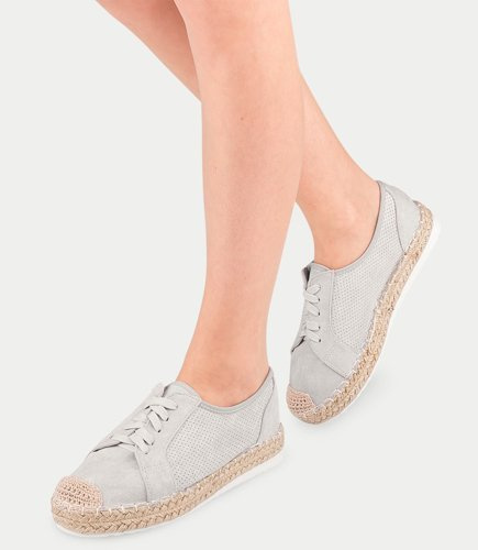 Półbuty damskie Ideal Shoes U-6270 Szare