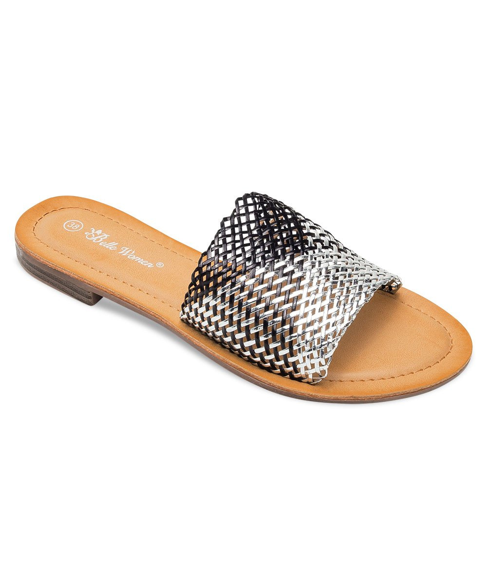 Klapki damskie Belle Women 4171 Srebrne