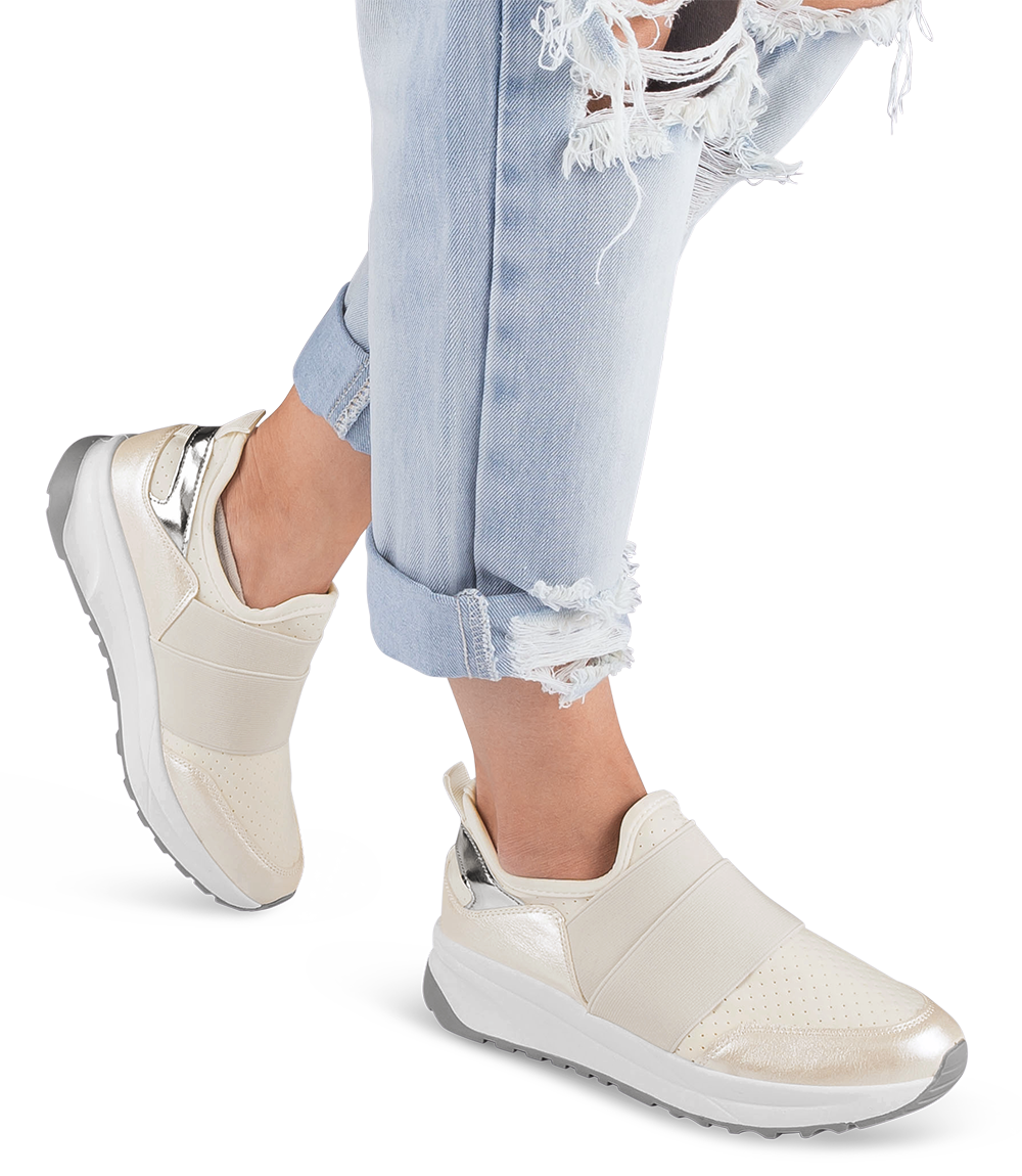 Buty sportowe damskie Ideal Shoes X-9700 Białe