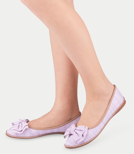 Balerinki damskie Ideal Shoes M-8805 Różowe  